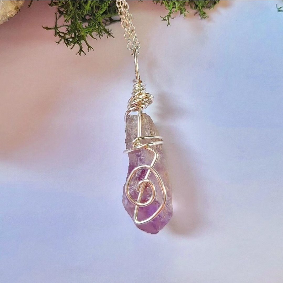 Reiki Amethyst silver plated necklace. 

Amethyst is a stone known for it's protection, calming and psychic properties.

crystalsofthemoon.etsy.com
#MHHSBF #EarlyBiz #ShopQuirkyHour #CorkBiz #SmartNetworking