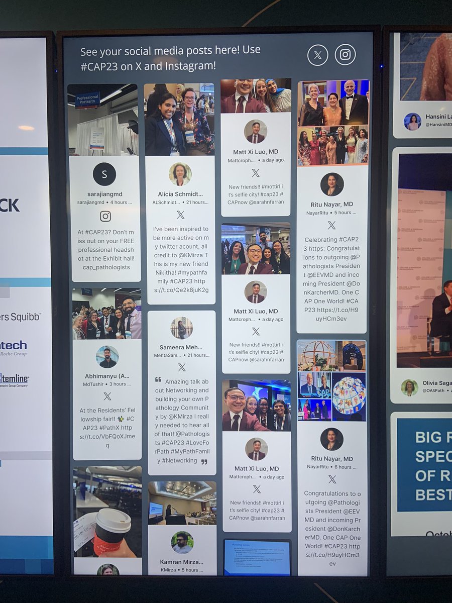 MehtaSameera's tweet photo. Posting a post! Incredible idea by #CAP23 to display everyones Twitter posts! Happy to see all of mine there!
@Pathologists @rishakhatri #Pathology #Chicago #LoveForPath #Networking #TwitterPathology https://t.co/PlIcs6xJUk