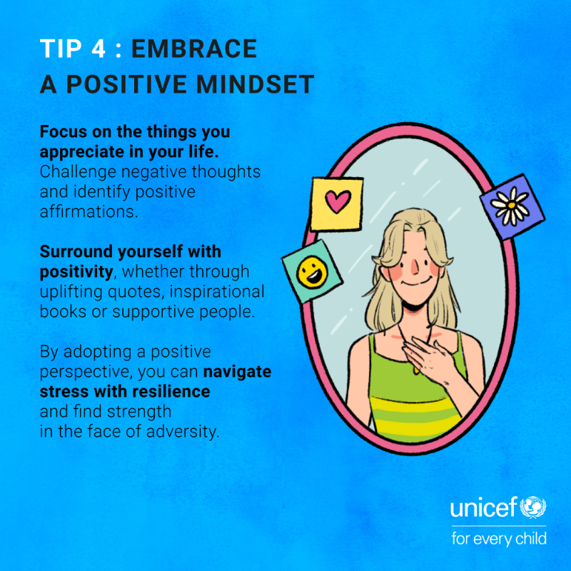 UNICEFIndia's tweet photo. Feeling stressed while navigating the ups and downs of growing up? We got you. Check out these five techniques that can help you feel better.

#OnMyMind

Illustrations by 23-year-old Alex Haekal Abdurrahman from Indonesia.
Developed with the @zfoundation.