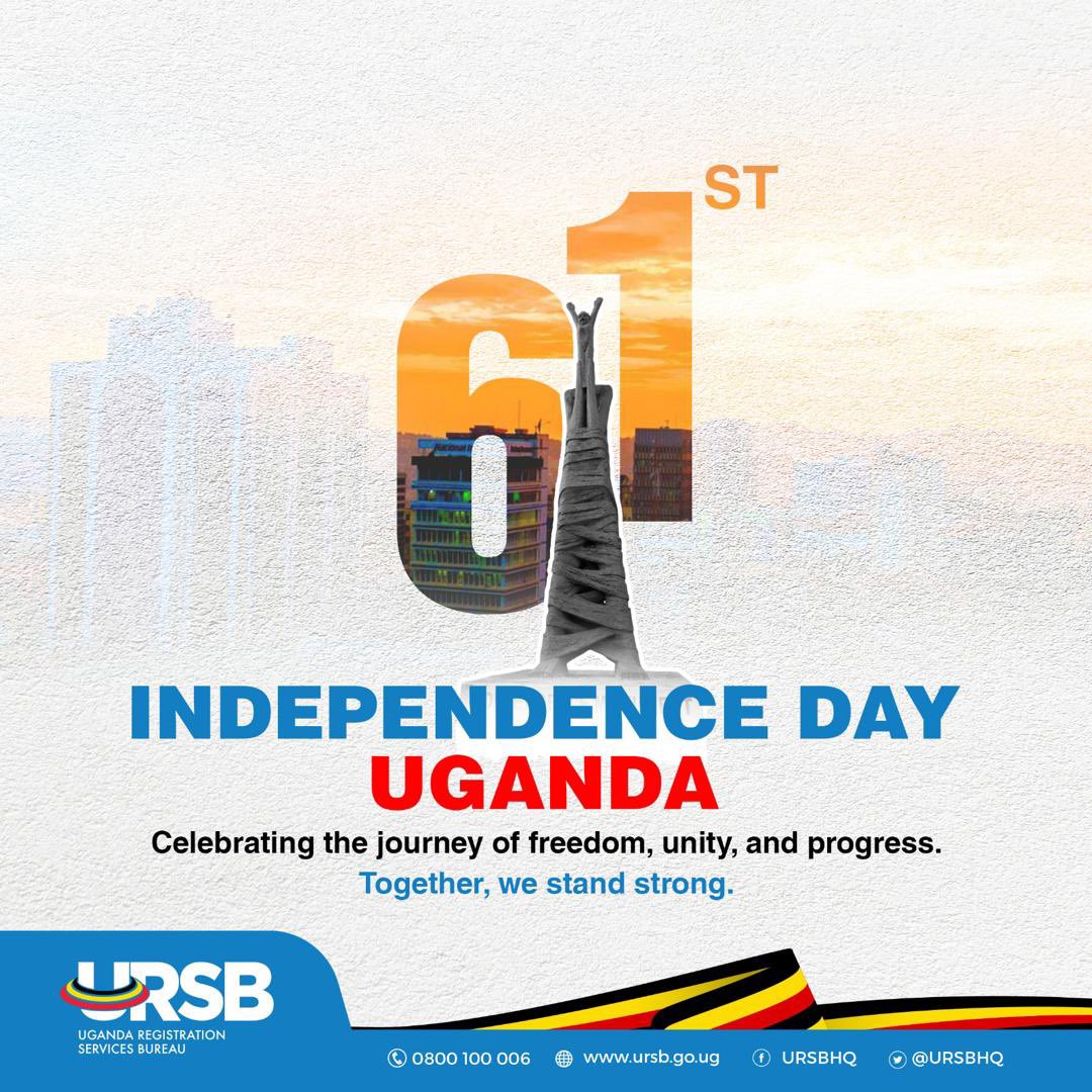 Uganda at 61. We thank God. Happy Independence Day celebrations.