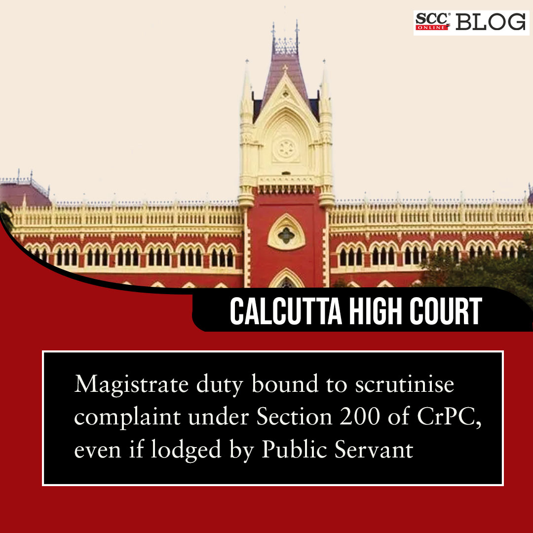 scconline_'s tweet photo. Magistrate duty bound to scrutinise complaint under Section 200 of CrPC, even if lodged by Public Servant: Calcutta High Court
https://t.co/UioxSLppNz
#CalcuttaHighCourt #complaintcase #CrPC #Magistrate #Section200 #primafacieassessment #JudicialScrutiny #scconline #legalnews https://t.co/aLopuuxxrx