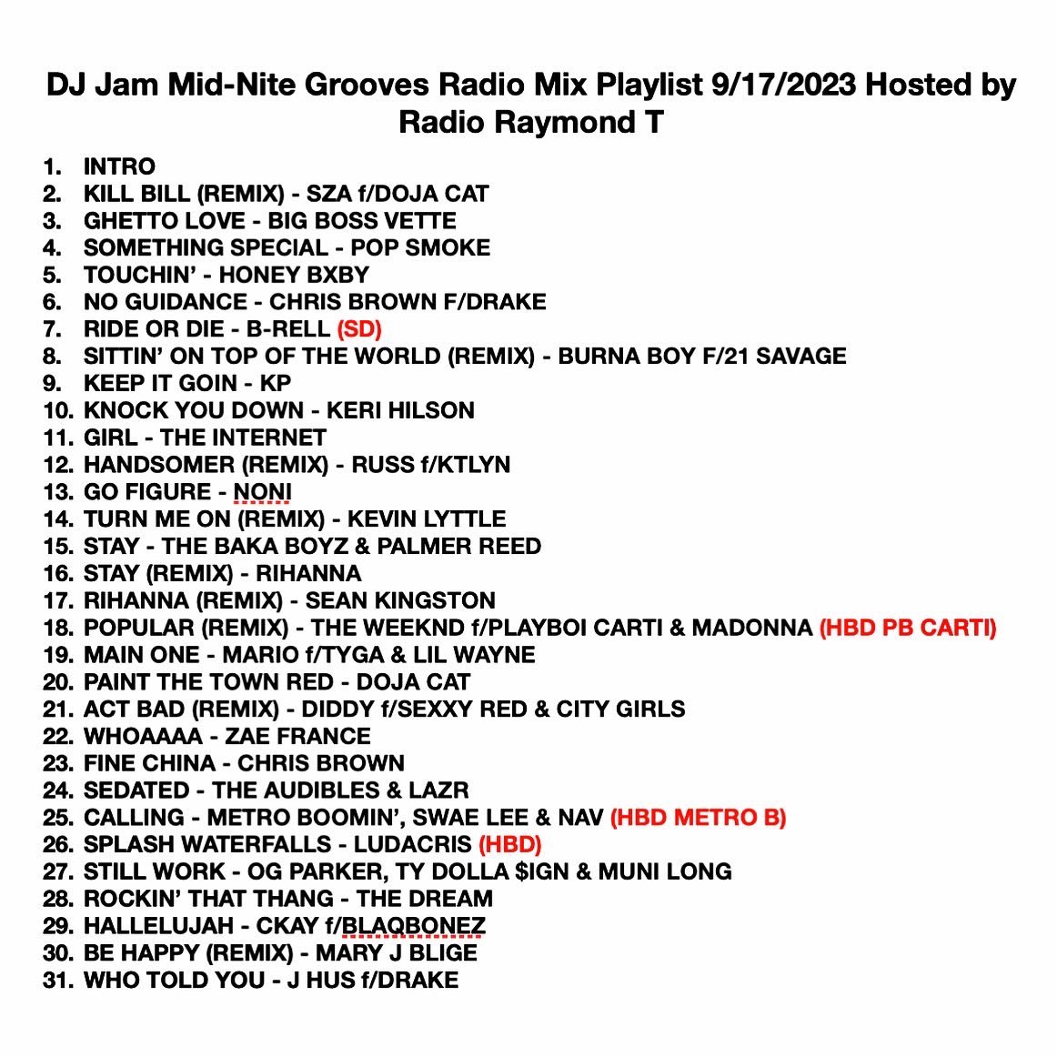 DJJAMDPG's tweet photo. DJ Jam’s “Mid-Nite Grooves” Weekly Radio Mix 9/17/2023 Hosted by Radio Raymond T @RadioRaymondT . Click Link Here or in Bio to LISTEN NOW!!! 🏃💨🔥
https://t.co/fbVHt5XgyM
#MIDNITEGROOVES #DJJAM #DJJAMDPG #THEOFFICIALDJOFTHEWEST #RADIORAYMONDT #WEEKLYRADIOMIXES #KENNIS104FM https://t.co/TIDEfJEpf0