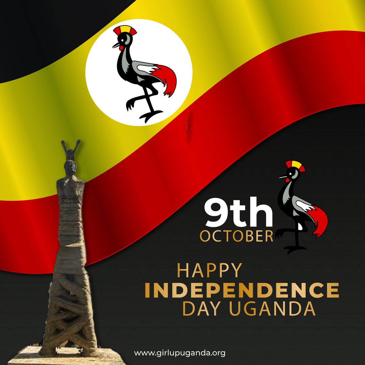 GirlUpUganda's tweet photo. 🇺🇬 Happy Independence Day, Uganda! 🎉 Today, Let us cherish the rich heritage and diversity that makes Uganda truly exceptional. May our nation continue to prosper, and may the spirit of patriotism shine bright in our hearts. #UgandaIndependenceDay #UnityInDiversity #ProudlyUgandan