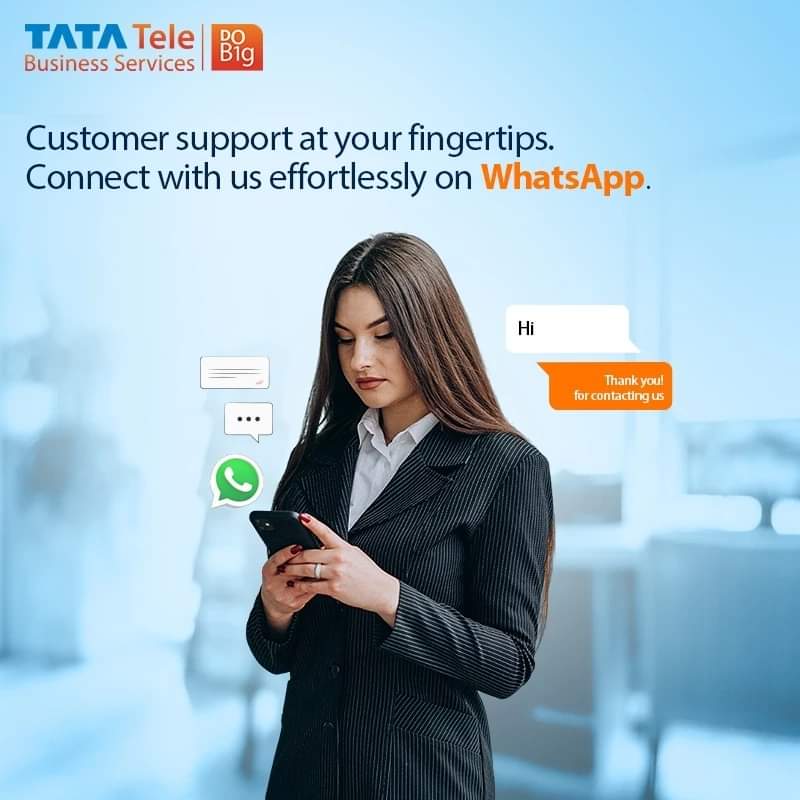 GHRBusiness's tweet photo. Instant support is just a WhatsApp message away.

Contact us : 9885060606 

Email : Sridevi.g.ghr@tatatel.co.in 

Know more: https://t.co/UsQdKKI3sR

#TimeToDoBig #CustomerExperience #InstantSupport #Tata https://t.co/xSvWlYC3OI