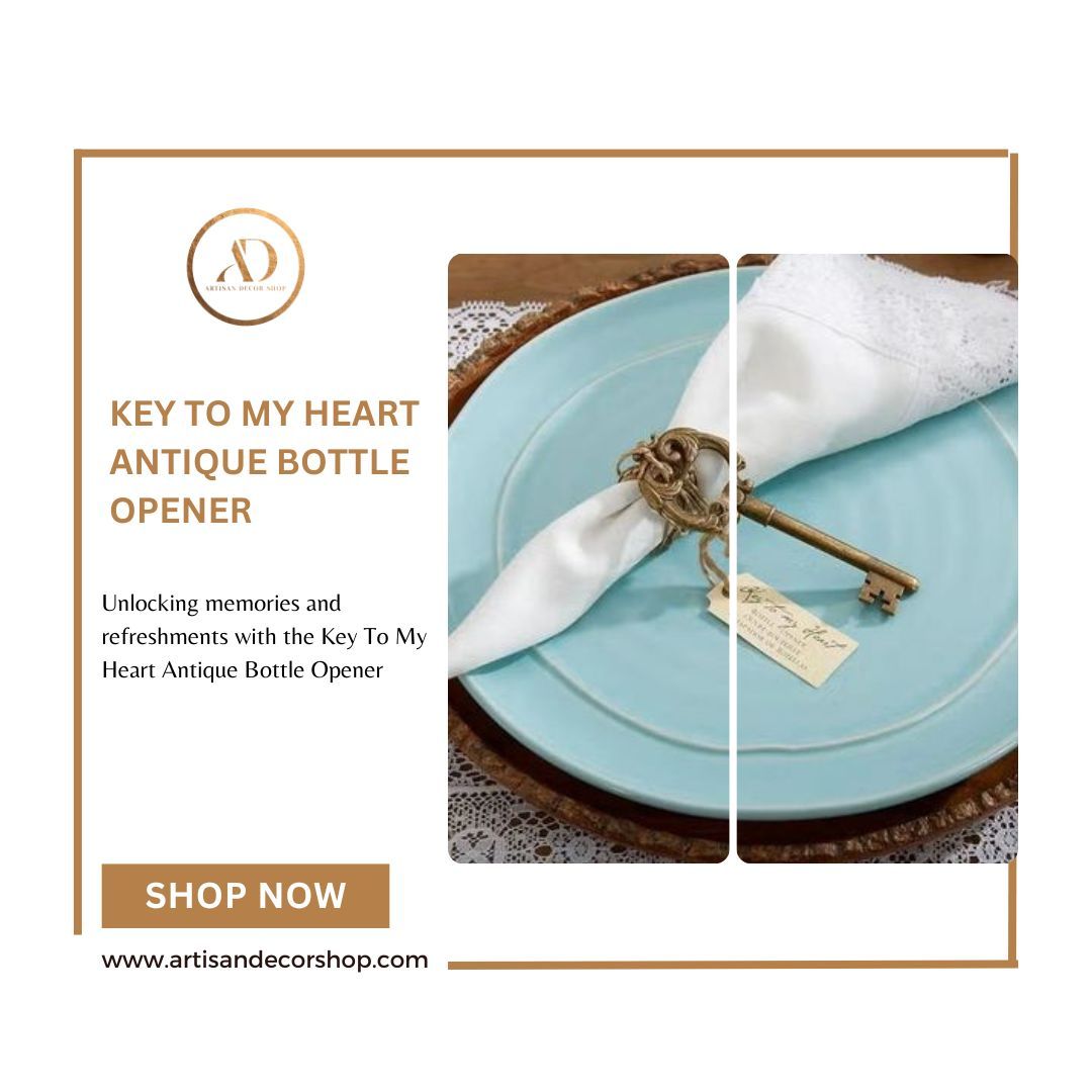 'Unlock timeless love with our 'Key To My Heart' bottle opener! 🗝️❤️ Perfect for weddings and showers, this vintage-inspired treasure adds charm to every toast. 🥂 #LoveMemories #VintageCharm #CheersToLove'