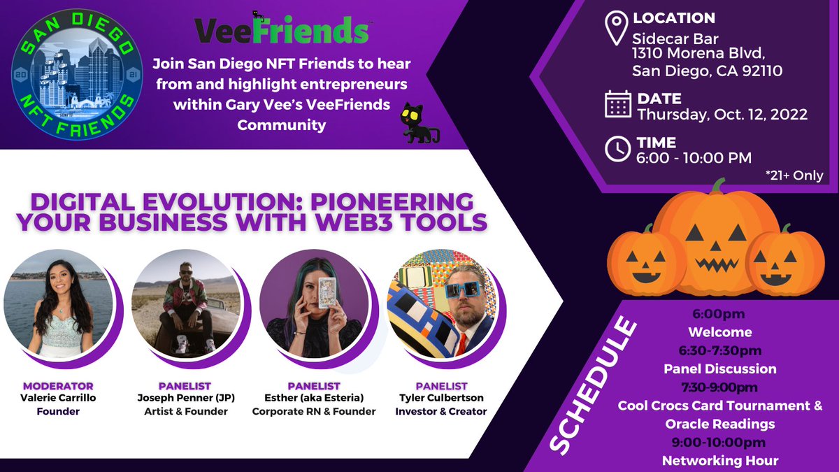 We have a special meetup this week! 👀

It's San Diego NFT Friends meetup #29!🎉

And we are dedicating this meetup to <a href="/garyvee/">Gary Vaynerchuk</a> &amp; <a href="/veefriends/">VeeFriends</a>! 💚

Being the first VeeFriends meetup is how we got our start 2 years ago in May of 2021!

Links to RSVP is in the comments below! ⬇️