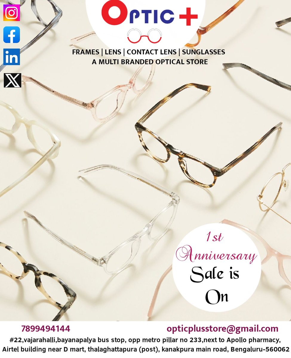 Loot the store with these offers 💰🛍️
.
.
.
.
.
.
.
.
.
.
#OpticPlusAnniversary #ClearVisionJourney #EyeStyle #EyewearLove #FashionFrames #Visionaries #SeeingClearly #OpticalAdventure #EyeCandy #AnniversaryCheers #StylishSpectacles #YearOfClarity #CelebratingSight #OpticalMiles