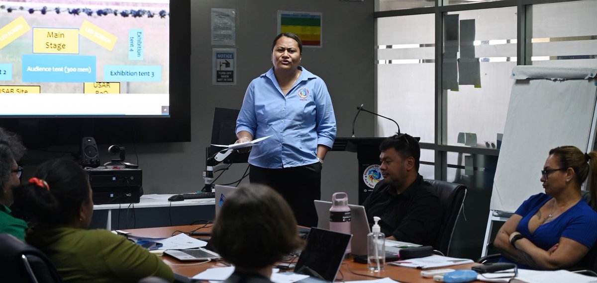 FijiNDRMO's tweet photo. Referees who will be evaluating the National Simulation Exercise at this year’s National Disaster Awareness Week (NDAW) were today reminded about the importance of the role they will play in the upcoming week.

🚨READ MORE⬇️

✅https://t.co/E8ymngfYHQ
 ✅https://t.co/6LsRDxLTAX https://t.co/AaDw2fM1SP