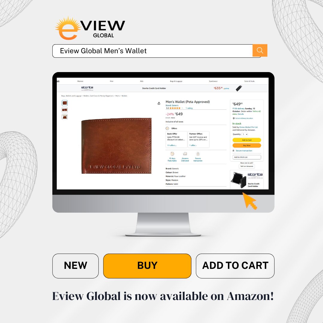Elevate your style with a conscience! Introducing Eview Global's PETA-approved men's wallet collection – where fashion meets compassion. Make a statement for style and ethics. Grab yours today! 

#EviewGlobal #petaapproved #ethicalfashion #MensWallets #walletsformen #products