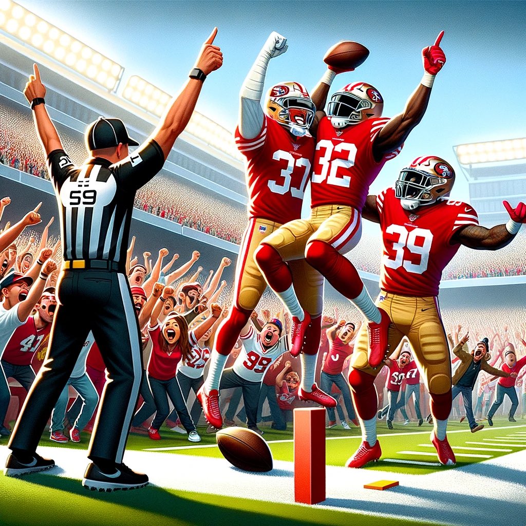 Slicker_vc's tweet image. #DALLE3 take of Sunday night football game tonight with @49ers and @dallascowboys