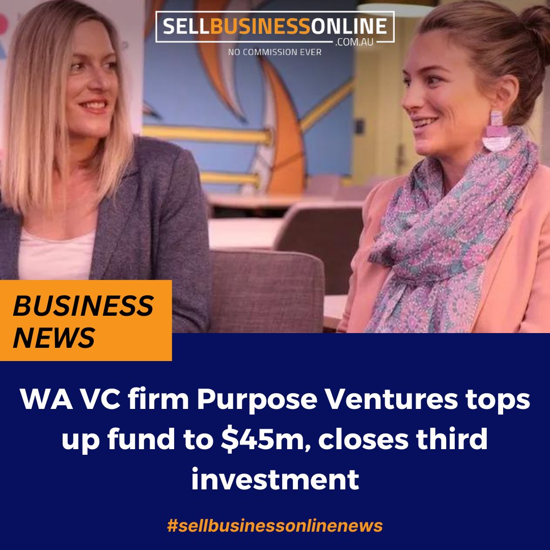 Purpose Ventures secures an extra $8 million, expanding its support for Western Australian startups and growing its investment portfolio with a third company.

Source - bit.ly/46IyGMo

#StartupInvestment #FundingNews #AustralianStartups #BusinessNews #Sellbusinessonline