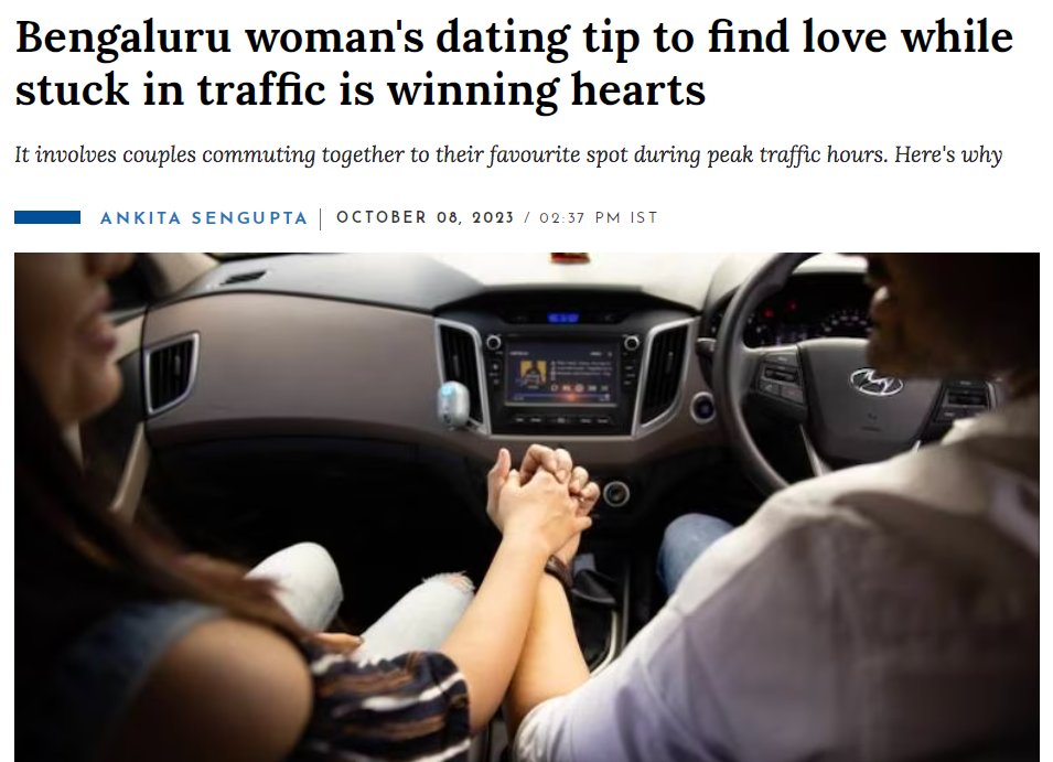 "I ask him to take my pic to put it on Insta. He has to take a good picture! It tells you a lot." - 22, F, Bangalore.

It also tells him a lot.

Codes of dating are evolving.
There are new codes in signalling. Newer tests too.
E.g, Bangalore Traffic is the new "flu".