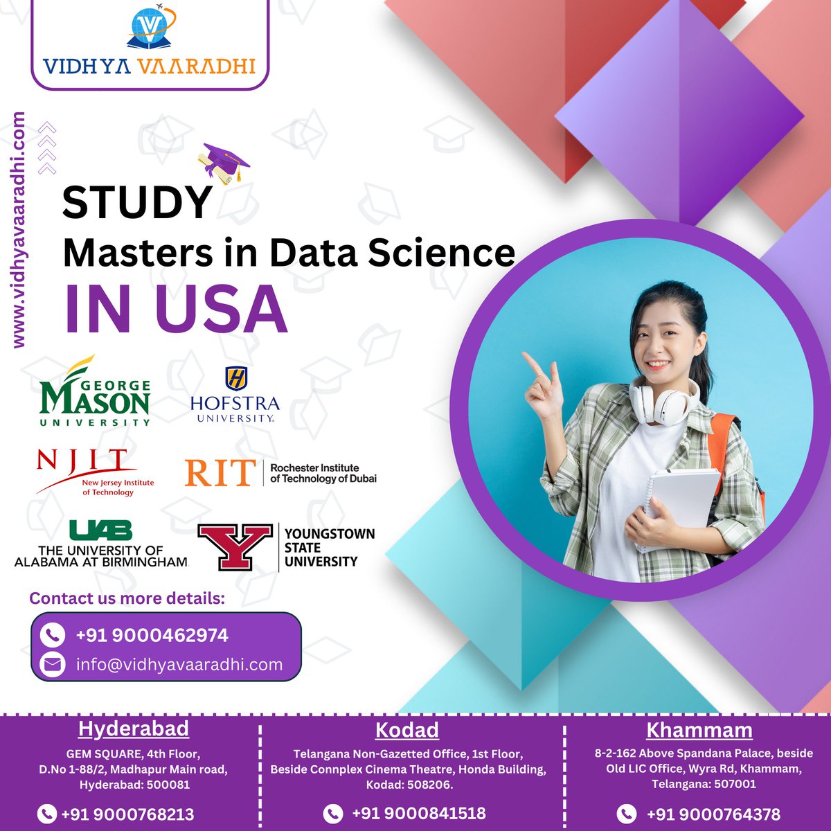 Vidhyavaaradhi1's tweet photo. 🎓 Considering a Master's in Data Science? The USA offers world-class programs and abundant opportunities in this field. Let's dive into the exciting world of data! 📊📈
#DataScience #HigherEducation #StudyUSA #msdatascience #vidhyavaaradhi #opportunities #studyabroadconsultants https://t.co/xj3ojQrUx6