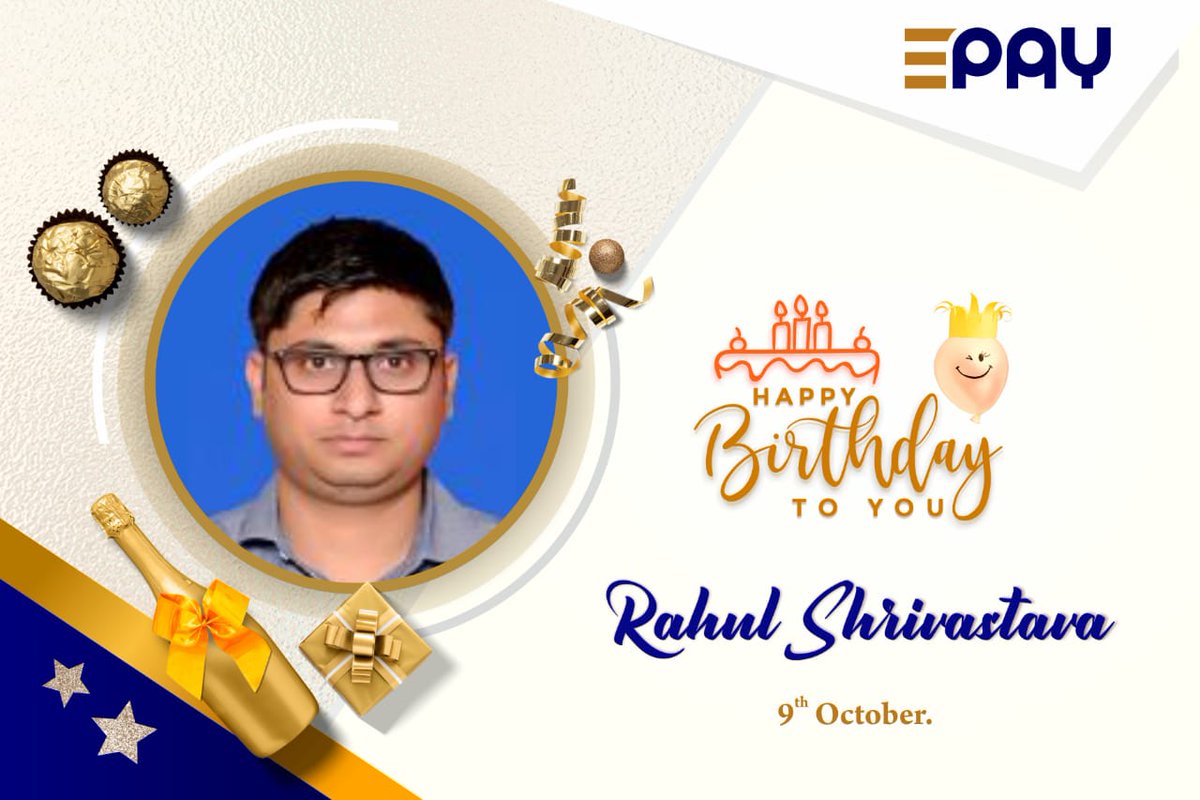 epaymark's tweet photo. Happy Birthday Rahul Shrivastava..🥳🎂🥳 https://t.co/wsJjFdnGtl