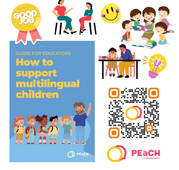 BeeTheka's tweet photo. This👉Guide for Educators is a must have (free download in 5 language versions) for #educators, teachers, teaching assistants, #studentsupport and #schoolmanagement working with #multilingualchildren (1/2) https://t.co/XnNdKpadgB