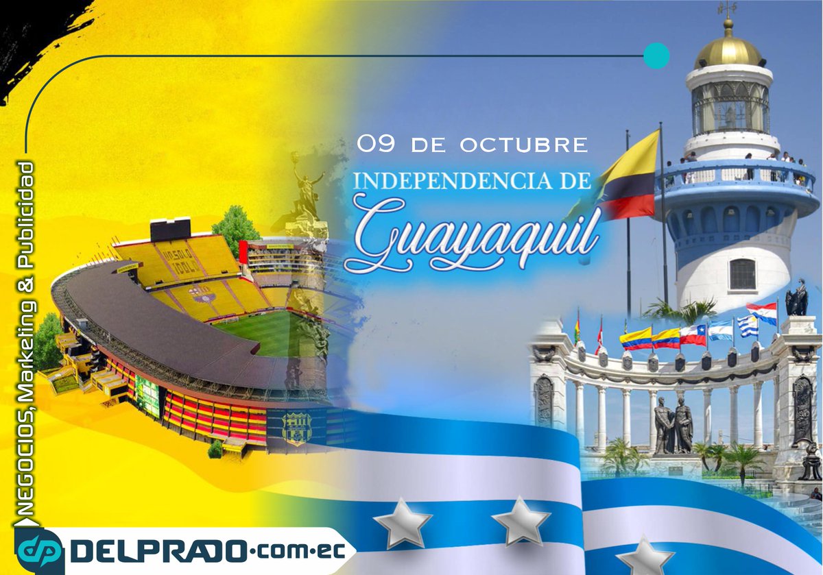 DELPRADOcomEC's tweet photo. Loor a Guayaquil | La Perla del Pacífico

#DELPRADO .com.ec conmemora las fiestas octubrinas y la independencia de Guayaquil.

Síguenos en: 
https://t.co/82pglKwrEF 

🌎 https://t.co/WHxdCXPYAV 👈

#Loor #Independencia #Guayaquil
#LaPerLaDelPacífico
#Felices #Fiestas #Octubre https://t.co/3LMCk20cA7