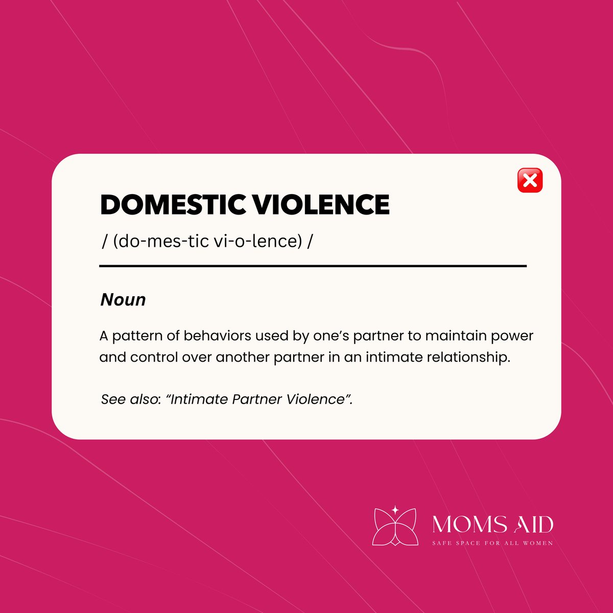 Moms_Aid's tweet photo. 💡 Getting back to basics sheds light on the harsh reality of Domestic Violence. Let's not overlook Teen Dating Violence – it's very real. Awareness is key. 

Swipe to learn more about DV, IPV, and TDV. Together, we can make a difference. 🕊 

#MomsAid #Every1KnowsSome1 https://t.co/YMLIZjDYAn