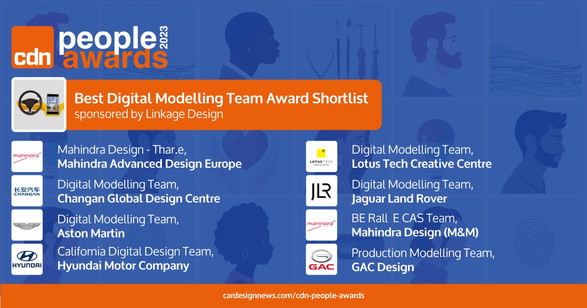 CarDesignNews's tweet photo. Congratulations to all the talented individuals who have been shortlisted for the Best Digital Modelling Team Award for the #CDNPeopleAwards 2023.
To secure your table booking, please visit our website at https://t.co/nhvbPtAgg1
#designtalent #digitalmodelling #cardesign https://t.co/HmF31PhoCW