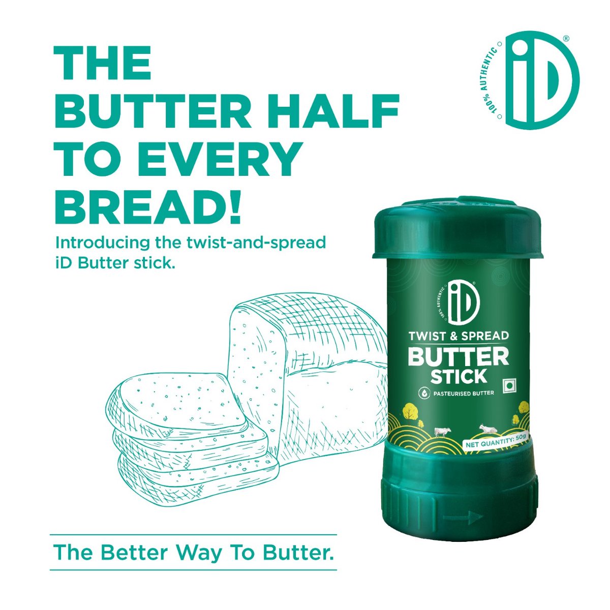 IDFreshFood's tweet photo. Launching the better way to butter.
Our twist and spread Butter-Stick is here to make your life easier, and your bread less messier!
#iDButterStick #ButterStick #iDFresh #Innovation #ProductLaunch https://t.co/gEl3snxOqt