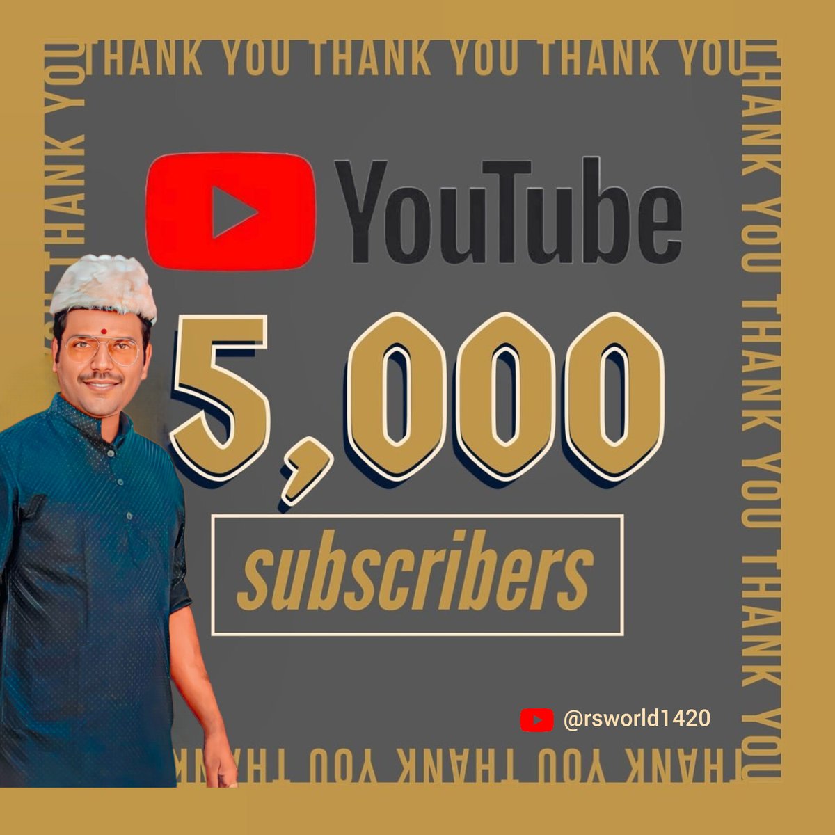 RSWorld1420's tweet photo. It's 5K YouTube Subscribers ๐ฏโ๏ธ๐ฅ
#5ksubscribers #rsworld #rsworld1420 https://t.co/sv7SPH0i2x