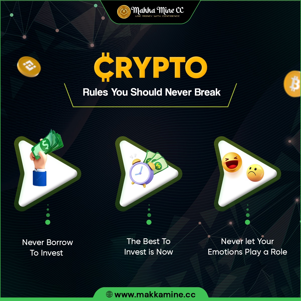 Here Are Some #RULES You Should NEVER Break In #CRYPTO🥶
.
🌐 makkamine.cc 🌐
.
#earning #makemoney #makemoneyonline #income #profit #moneymaker #passiveincome #earnmoney #cryptocurrency #investment #business #money #financejobs #makkamine