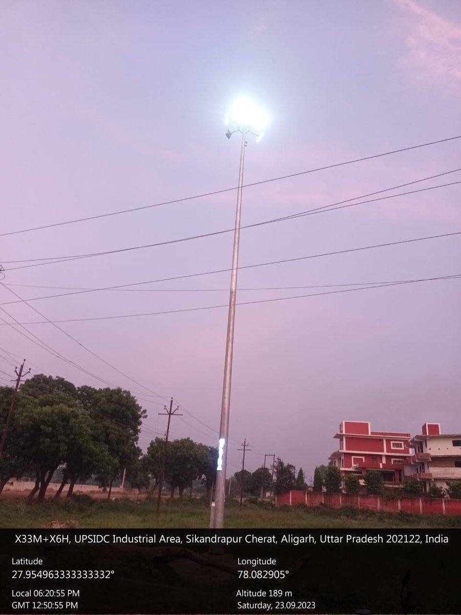 UPSIDA's tweet photo. अलीगढ़ की जनता और उद्यमियों ने की यूपीसीडा के कार्यों की प्रशंसा।
यूपीसीडा ने औद्योगिक क्षेत्र सीडीएफ़ छेरत, अलीगढ़ में 40.25 लाख की लागत से एलईडी हाईमास्ट सिस्टम स्थापित किया।
#UPSIDA #UttarPradesh #future_of_development #industrial_development #aligarh