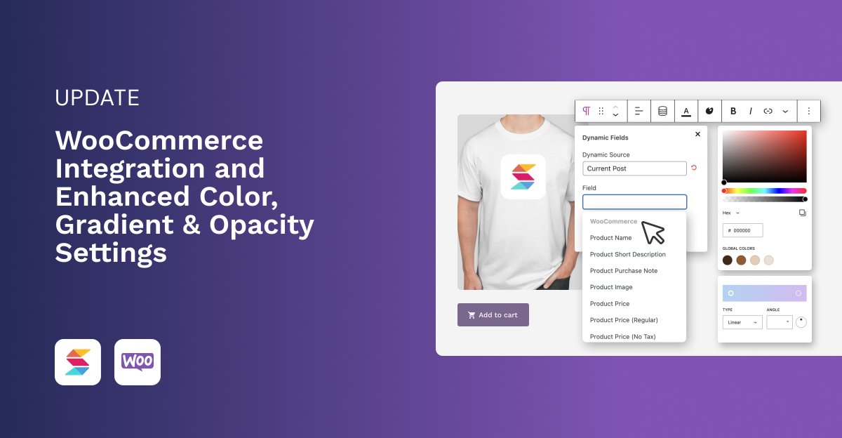 wpstackable's tweet image. Stackable Version 3.12 is here with new features, such as the highly requested WooCommerce integration, an enhanced color picker, and more! 🛒

Create custom product showcases and have greater control over your website&apos;s appearance. 🎨

#wpStackable #WordPress #Gutenberg
