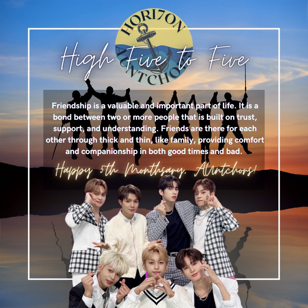 HORI7ONAUNTCHOR's tweet photo. Friendship is the Family we create.
Another great month & we truly value the dedication You share despite life’s challenges. It may not always be smooth, but You still chose to stay & support #HORI7ON with us.
5RIENDSHIP X 5AMILY
#HighFiveto5
#AuntchorsForSeven
@HORI7ONofficial https://t.co/rhuGmkTbZR