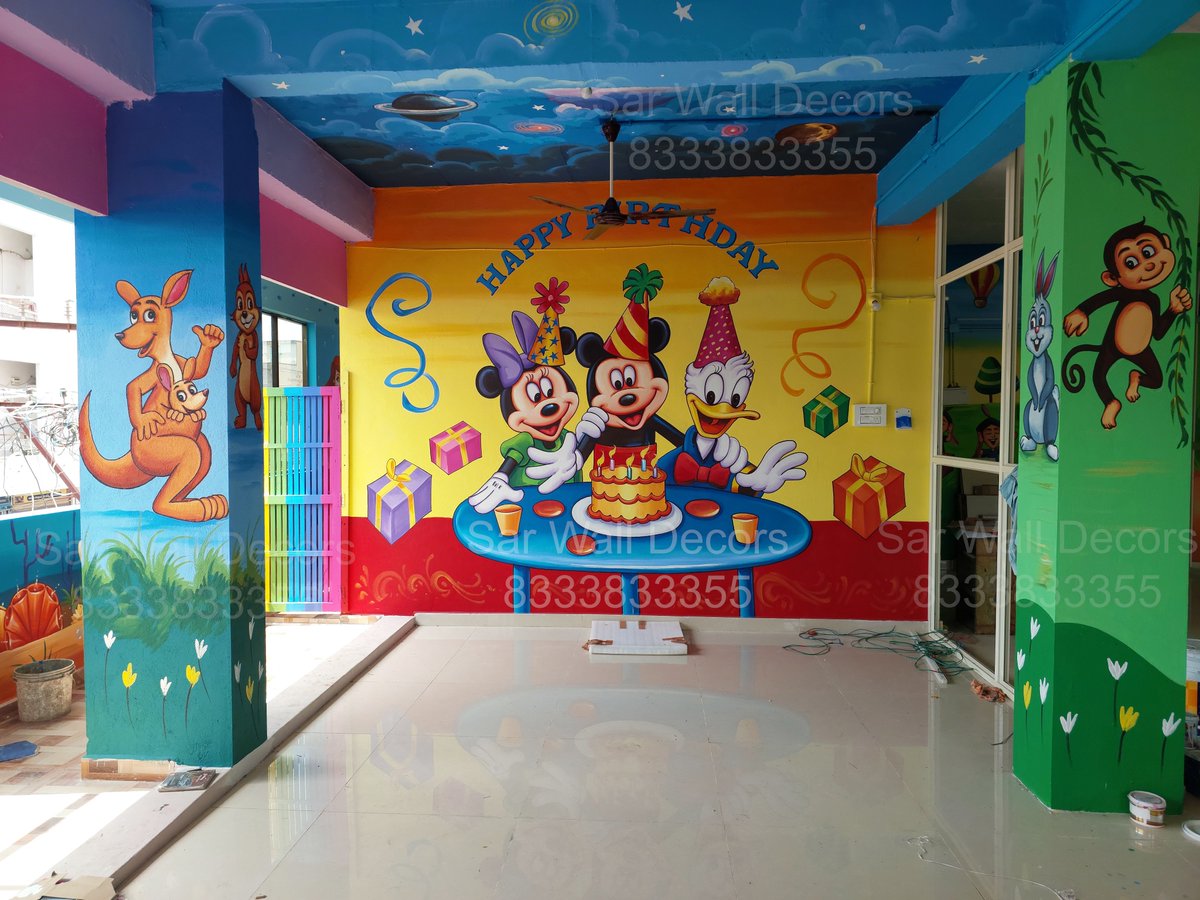 Painting for Play School in Smart Kiddos Play School at Tiruvur Vijayawada
#paintingforplayschool
#schoolwallpaintingideas
#playschoolwallpaintinginhyderabad #cartoonpaintingforplayschool
#wallpaintingservicesforplayschool #preschoolwalldesign
#schoolpaintingwork #smartkiddos