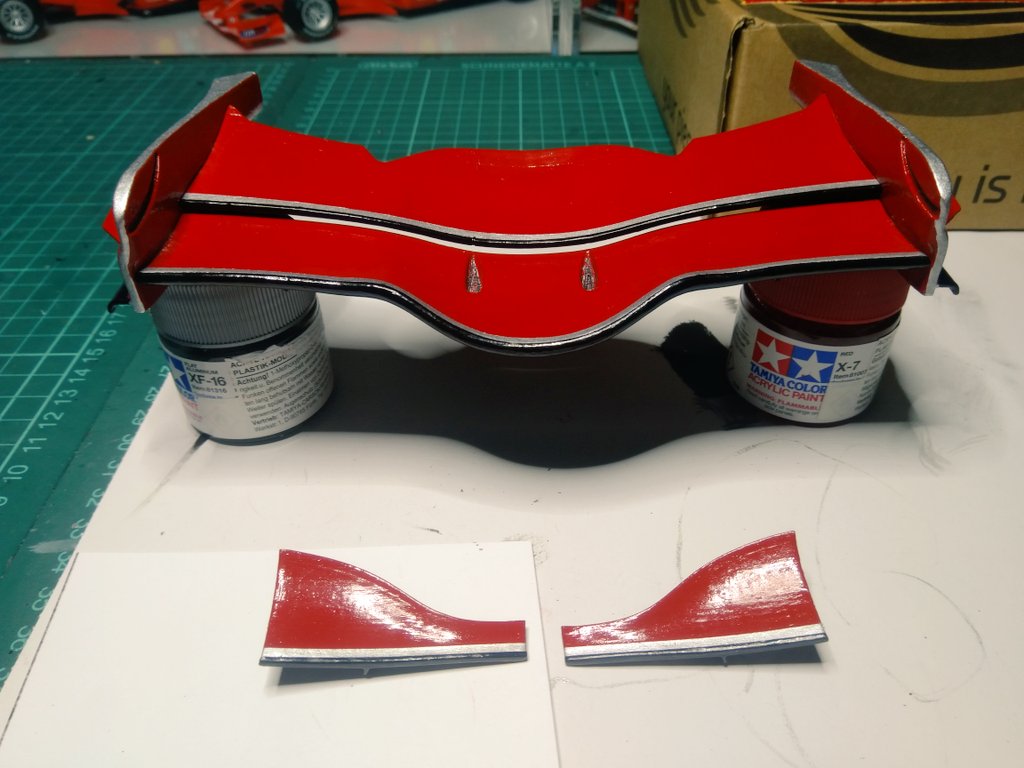 3dbecks199's tweet photo. Ferrari F2008 Frontwing 1/8 assembling done. Ready for connecting Nosecone to Frontwing. #F1 #F2008 #3Dprinting https://t.co/9ccUFCA7nl