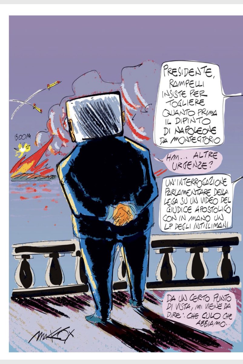 claudiocerasa's tweet photo. La controcover di @makkox sul Foglio di oggi https://t.co/6yuCRE39rA