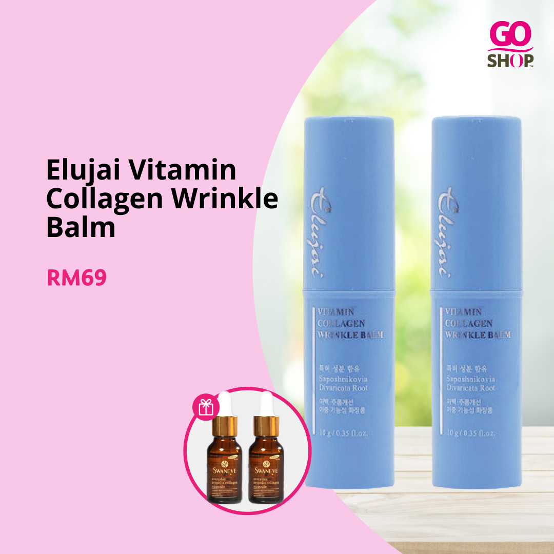 𝗘𝗹𝘂𝗷𝗮𝗶 𝗩𝗶𝘁𝗮𝗺𝗶𝗻 𝗖𝗼𝗹𝗹𝗮𝗴𝗲𝗻 𝗪𝗿𝗶𝗻𝗸𝗹𝗲 𝗕𝗮𝗹𝗺
🧊 Wrinkle care, brightening, moisturizing, elasticity &amp; radiance all in one
🧊 Ice cooling soothing effect
🧊 6 kinds of vitamins (B3, C, E, A1, B7 &amp; F)
🧊 No stickiness

SHOP > bit.ly/ElujaiVCWB

#GoShop