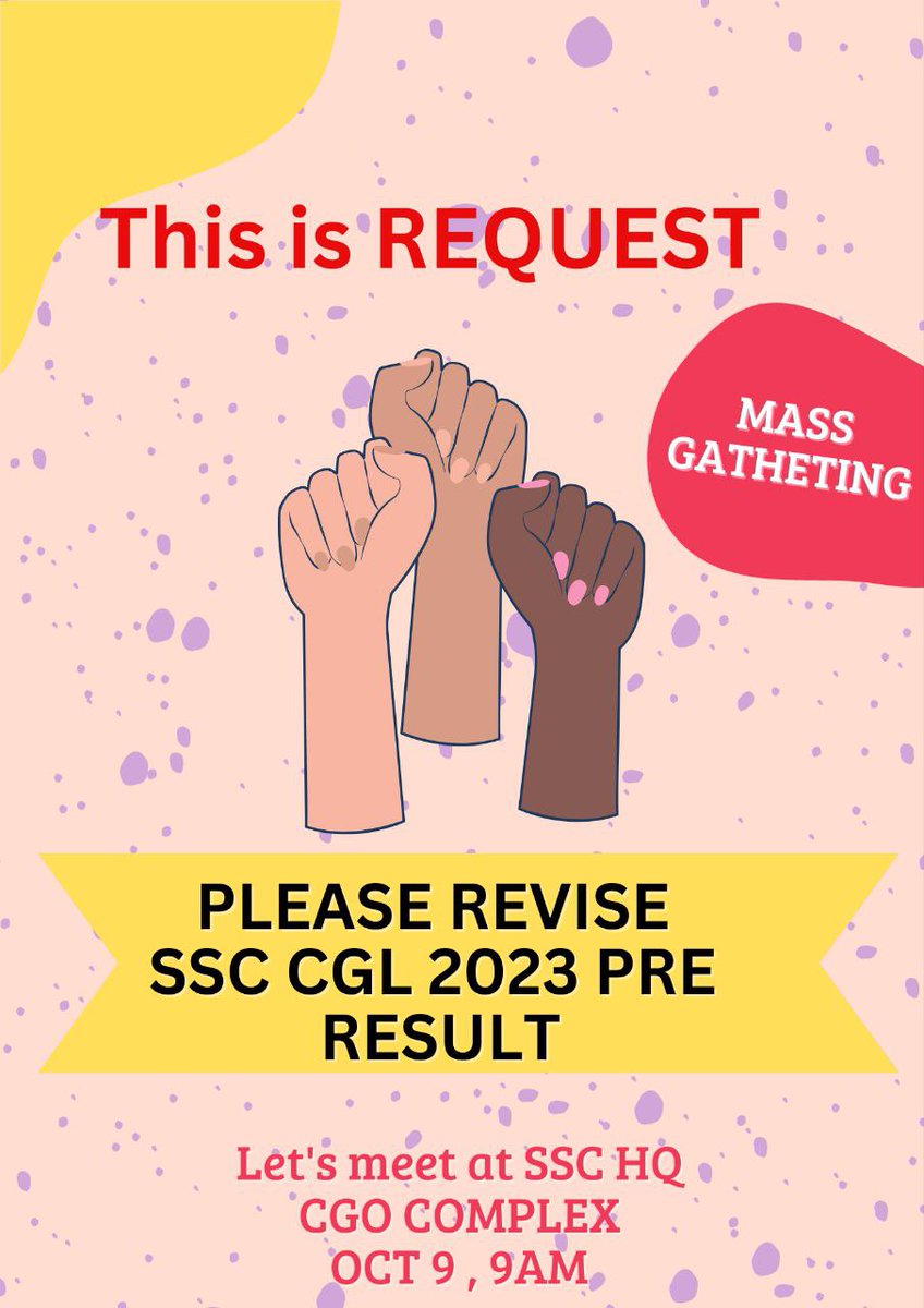 AyushRanjan199's tweet photo. We want 15 times candidates qualified for the mains not just only 8.4 times as preliminary is just qualifying in nature.
@DoPTGoI
 @DoptSecretary
 @DrJitendraSingh
 @AmitShah
 @narendramodi
 @dpradhanbjp
 #SSCReviseCGL23Result https://t.co/2dl0fXw6AG