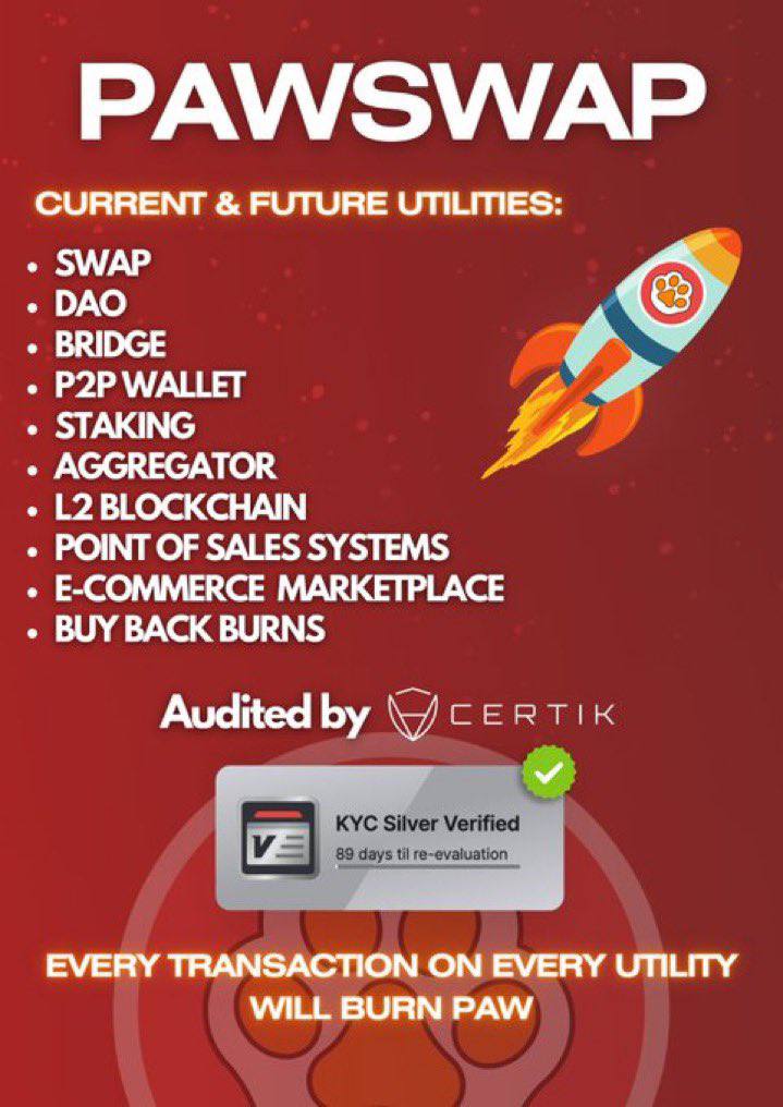 joyjoy51072089's tweet photo. @yourcryptodj In case U didn’t know @framecommunity is a Serious #Defi  project that is building a #PAWSWAP platform that is a cross/multi Dex! DAO, wallet, staking, aggregator, burns with all transactions, pawchain L2, fiat 2 crypto, defi loans, marketplace,paw bridge, point of sales and MUCH more! https://t.co/JtYzO48Jhq