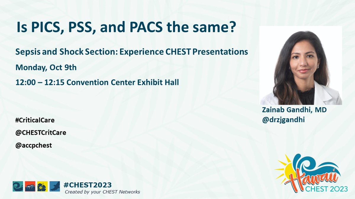 Casey Cable (@crit_caring_md) on Twitter photo I am excited for the #SepsisShock section of <a href="/CHESTCritCare/">CHEST Critical Care Network</a> Experience CHEST Presentation tomorrow (Monday) by <a href="/drzjgandhi/">Zainab Gandhi, MD</a>
Noon in the Exhibit Hall.
<a href="/accpchest/">CHEST</a> #CHEST2023
<a href="/PendlKM/">Katie Pendleton</a> I am excited for the #SepsisShock section of <a href="/CHESTCritCare/">CHEST Critical Care Network</a> Experience CHEST Presentation tomorrow (Monday) by <a href="/drzjgandhi/">Zainab Gandhi, MD</a>
Noon in the Exhibit Hall.
<a href="/accpchest/">CHEST</a> #CHEST2023
<a href="/PendlKM/">Katie Pendleton</a>