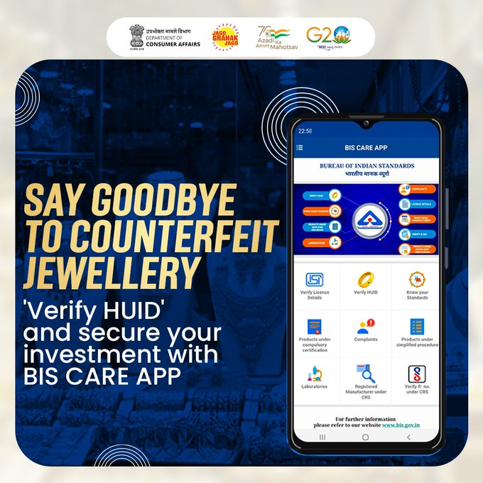 PIBChandigarh's tweet image. Check and Verify the quality of your products with the various authentication features of BIS Care App, available at Google Play Store. 

#BISCareApp @jagograhakjago @SomParkashBJP