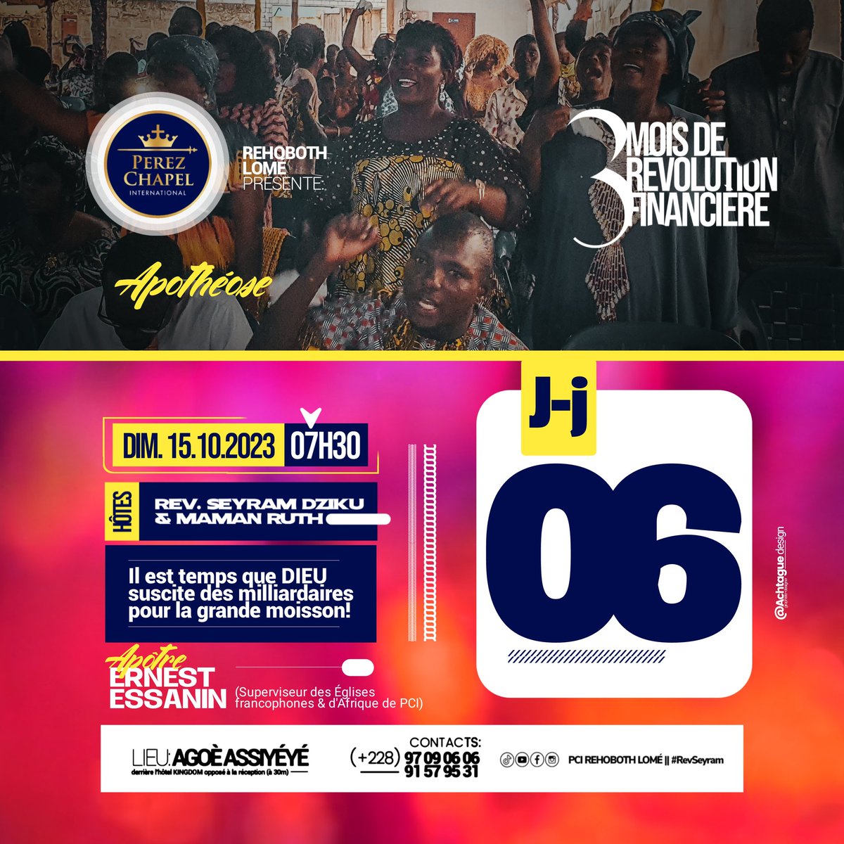 RevSeyram's tweet image. #APOTHEOSE 
#3Mois de 
#RevolutionFinanciere 
#J-6 Avec #ApotreErnestEssanin
Hôtes : #RevSeyram et #MamanRuth