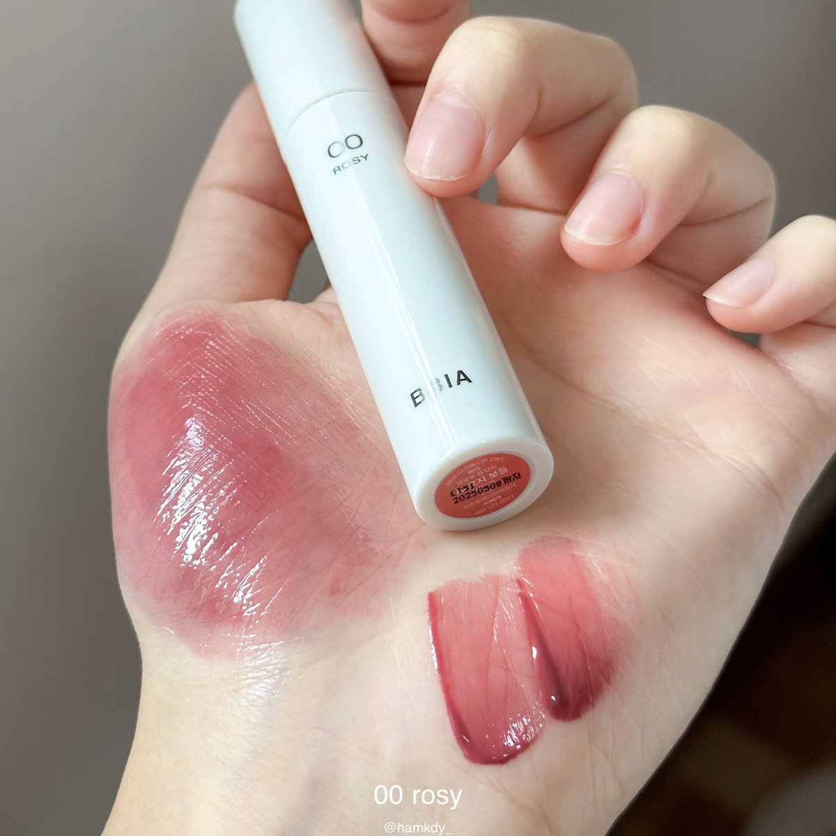 Hamkdy_'s tweet photo. mlbb ที่ถูกต้อง! Bbia glow lip tint สีใหม่ 00 rosy ชมพูตุ่นที่สวยมากกก สเตนเป็นสีชมพูที่เข้มขึ้นมา ฉ่ำแต่ไม่หนึบปาก ติดทนสุดๆๆๆๆ เหมือนสีปากจริงที่สุขภาพดีขึ้น😭🤌🏻 https://t.co/KCyLGXKnBV