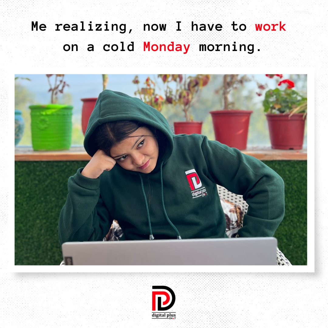Digitalplus24x7's tweet image. Wishing everyone a warm and productive Monday, even if the weather is a bit chilly! ☕❄️

..

..

#digitalplus #digitalmarketing #weather #Chilly #productive