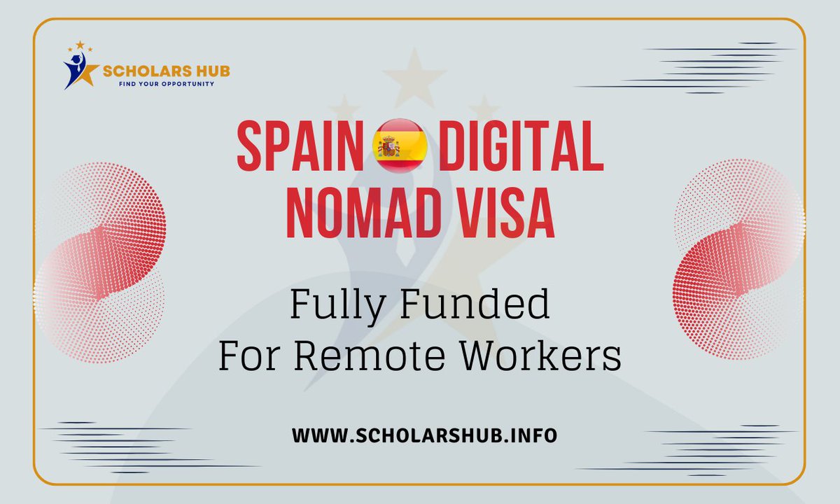 scholarshubinfo's tweet image. Unlock Spain&apos;s Digital Nomad Visa for 2023! 
For details, just click the link below:
scholarshub.info/spain-digital-…
Discover how to qualify and apply for your journey to work and live in Spain!🌍💼
#SpainDigitalNomadVisa #VisaApplicationGuide #LiveYourDreamsInSpain #DreamsComeTrue