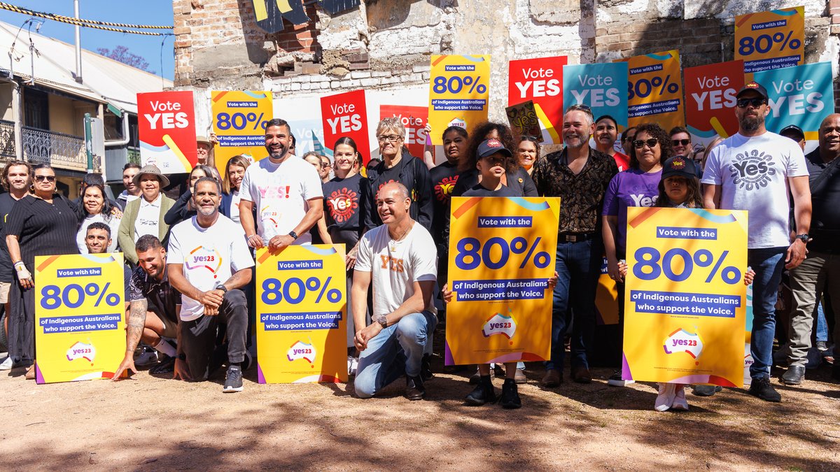 On October 14, vote with the 80% of Indigenous Australians who support the Voice and write YES.

#yes23