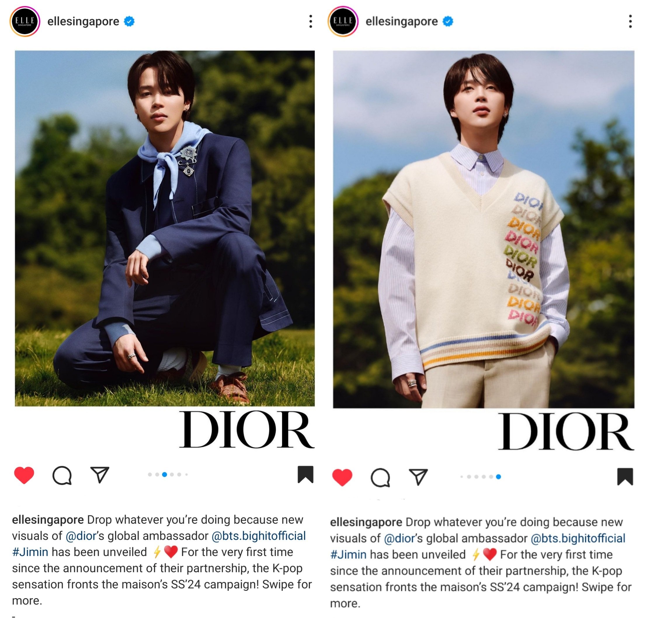 Jimin of BTS Fronts the Dior Spring 2024 Men's Collection Campaign