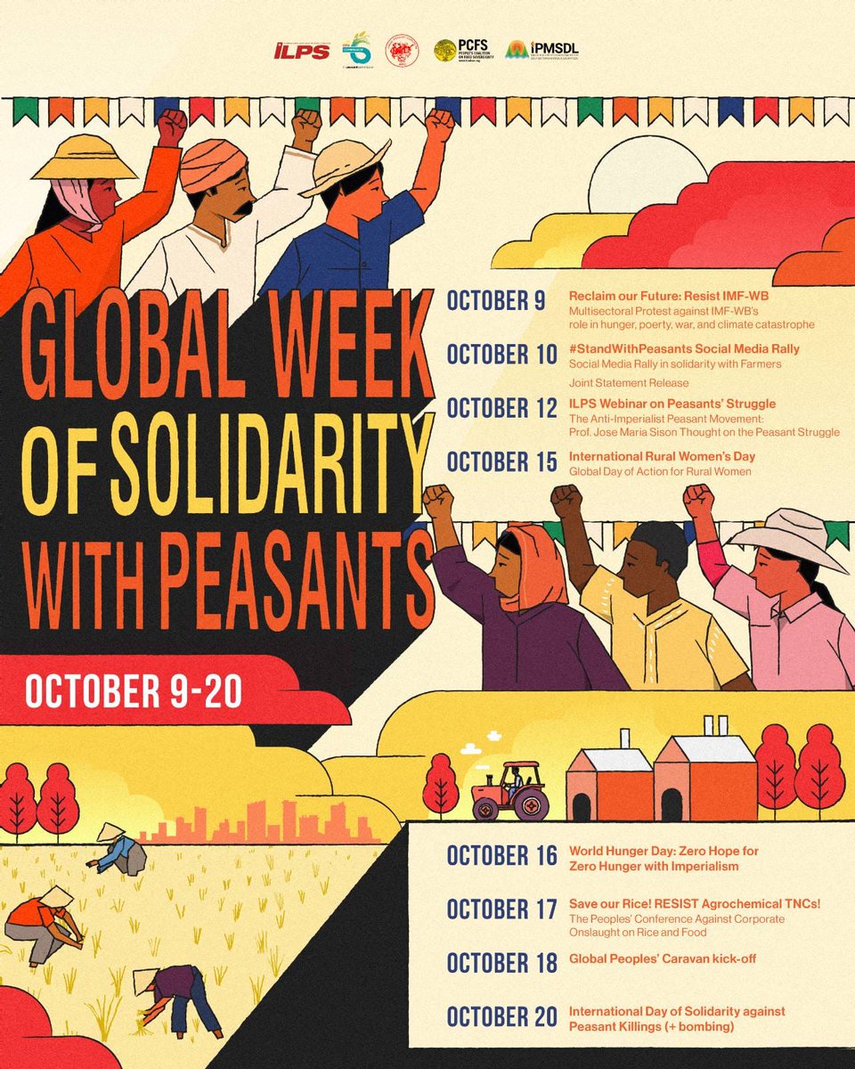 OurFoodSystems's tweet photo. 📢 People's Caravan kick-off happening next week in the Philippines, as part of the Global Week of #SolidarityWithPeasants! Stay tuned for updates!
Led by the Asian Peasant Coalition
#SolidarityForLandFoodClimateJustice #ForwardTheFuture https://t.co/eabLT3XpDE