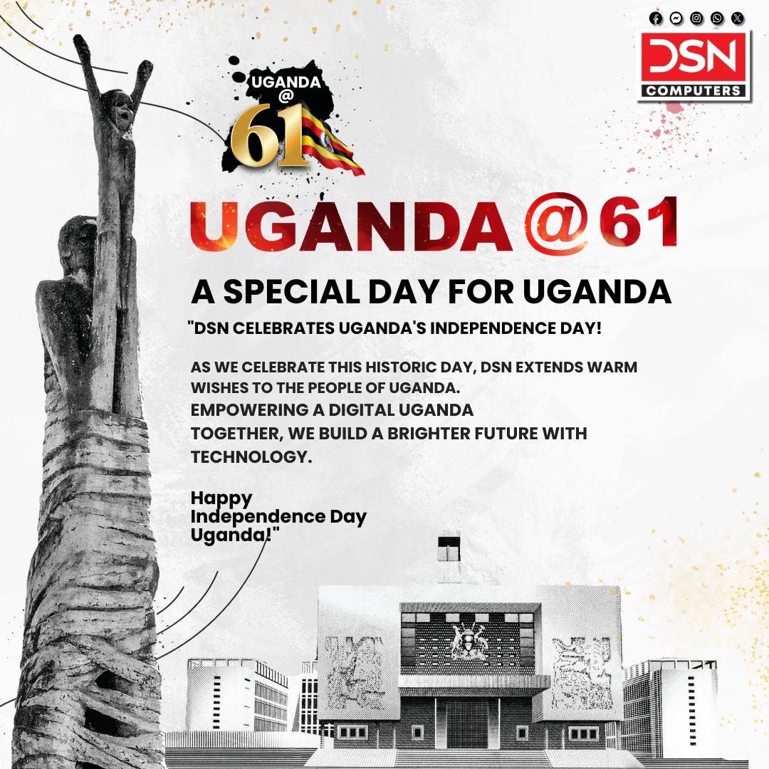 Dear valued customer, As we celebrate our dear country #UgandaAt61 today let us remember to make a promise that we will always celebrate all the sacrifices and labour of our heroes past. Happy Independence Day to you and your family.