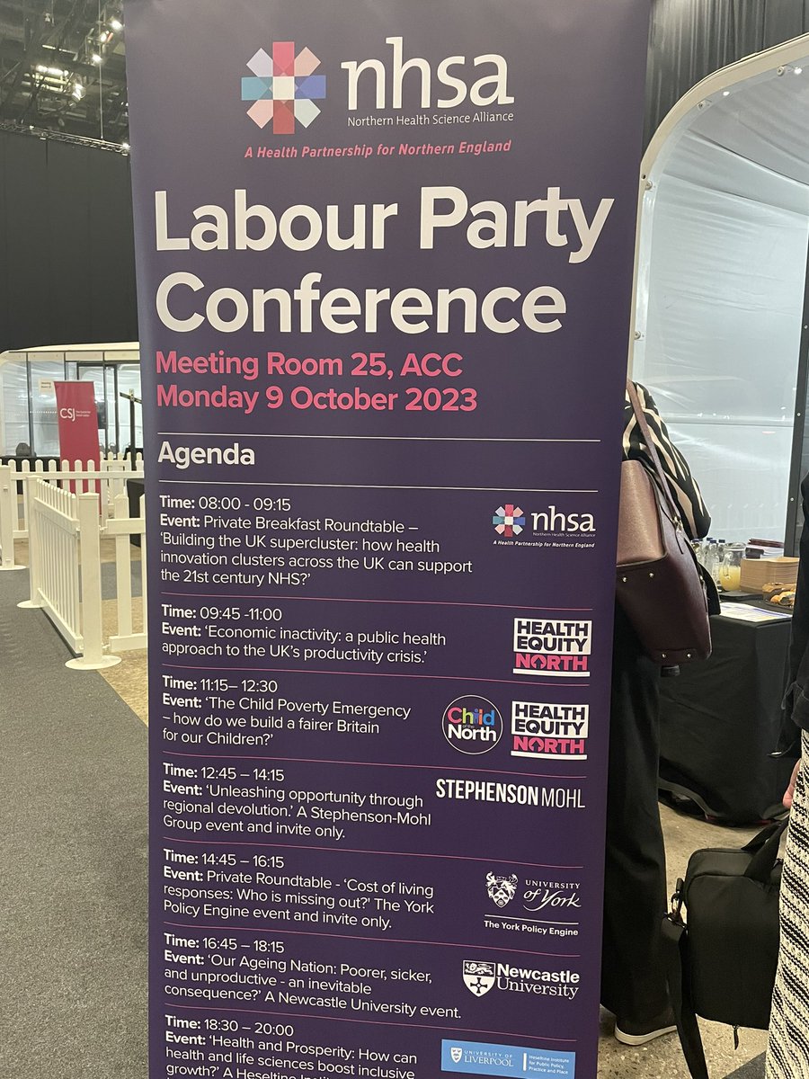 A great line up of events and discussions hosted by @The_NHSA at #LPC23 @UKLabour. Look forward to discussing today how health innovation clusters can support the 21st century NHS. Industry-NHS partnerships are key! @ABPI_UK #research #innovation