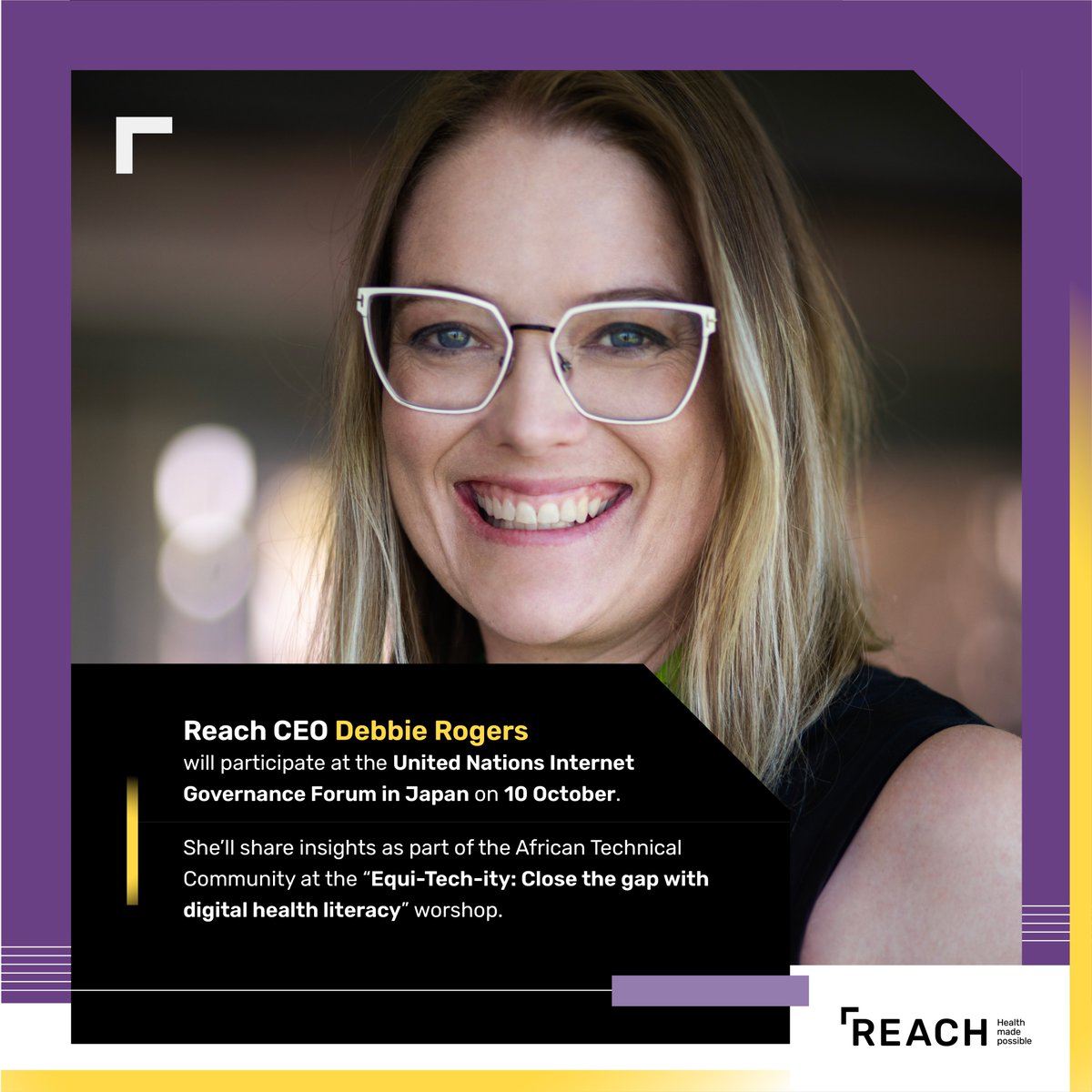 ReachHealth's tweet photo. @ReachHealth is at the UN Internet Governance Forum (Kyoto, Japan), a global multistakeholder platform facilitating public policy discussions relating to the Internet.

#ReachHealth #DigitalHealth #GlobalGoals https://t.co/U1GvuimRYJ
