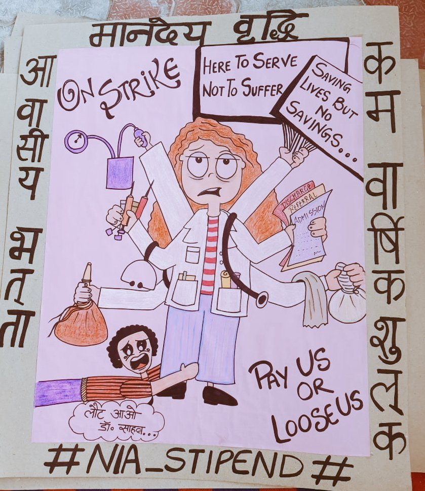 Vaidya_4U's tweet photo. Healers should not get chillers. 
#Raise_Nia_Stipend
#HRA
#Fee_Hike
@moayush 
@secymoayush 
@sarbanandsonwal 
@DrMunjparaBJP 
@DainikBhaskar 
@PMOIndia 
@FinMinIndia https://t.co/Dp7xIH5Zna
