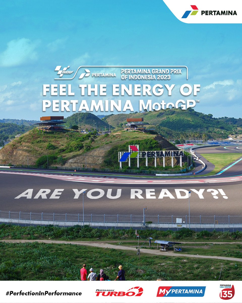 pertamaxseries's tweet photo. REALLY SOON 🔥

Ayo kunjungi Sirkuit Pertamina Mandalika minggu ini dan rasakan langsung sensasi keseruan dari THE ENERGY OF PERTAMINA GRAND PRIX OF INDONESIA 2023 🏁

Are you ready?! 

#PertaminaGP2023 #PerfectionInPerformance #TurboUltimateExperience #MyPertamina #Call135 #NgasihLebih #PertaminaMotoGP #IndonesiaGP #EnergyToWin #MemberiBuktiNyata