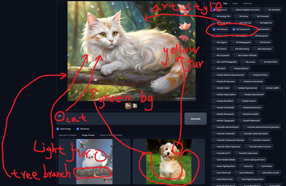 forasteran's tweet image. #Fooocus 2.1.0で「Image Prompts」導入！

IP-Adapterを超えてきた🤭
IPAの問題点を研究して魔改造♪
Mjのいいとこ取り的な機能に！
複数画像の➕足し合わせもできて面白い

詳細↓例を見る価値あり
Fooocus 2.1.0 #ImagePrompt s (Midjourney #ImagePrompts) #557
github.com/lllyasviel/Foo…