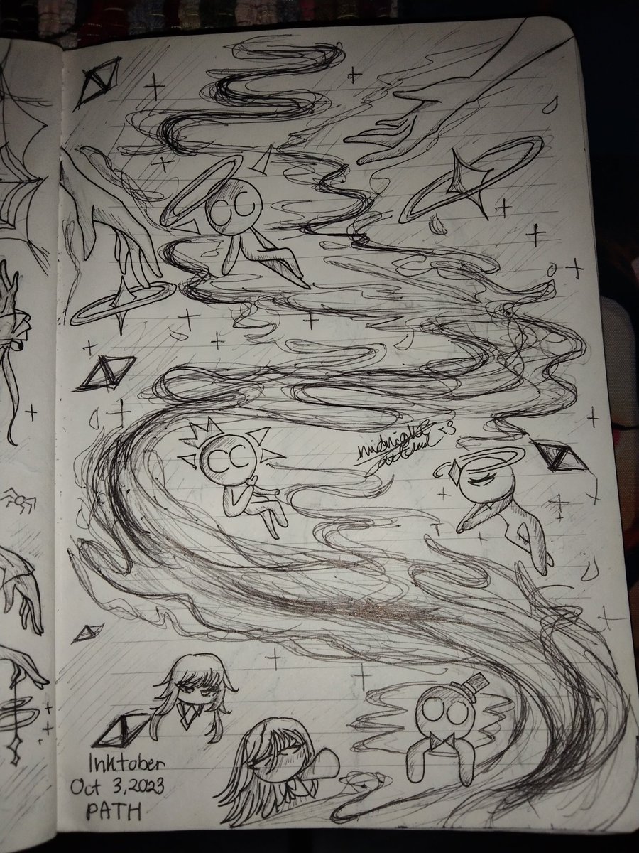 Midnights_ALTY's tweet photo. Happy Inktober! October 3, 2023 - Path 👣

#inktober2023 #inktober2023day3 #inktoberpath  #inktoberday3 #sketch #drawing #doodles #drawingchallenge #ArtistOnTwitter #Doodles #sketch https://t.co/RRLZ5bfcCX